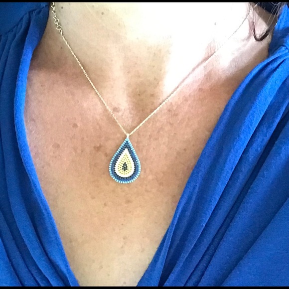 Evil eye necklace drop evil eye rose gold eye - Picture 5 of 6